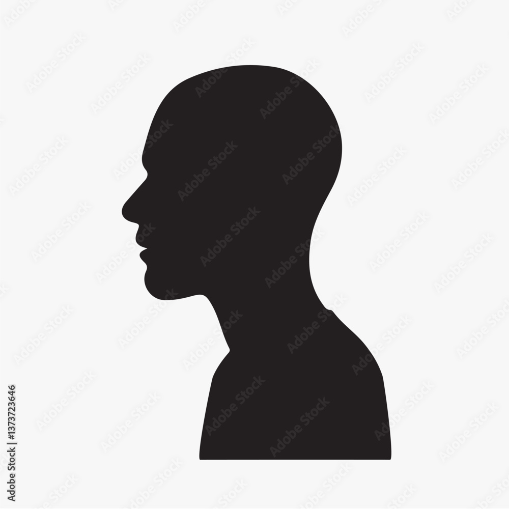 Poster silhouette of anonymous person isolated element vector