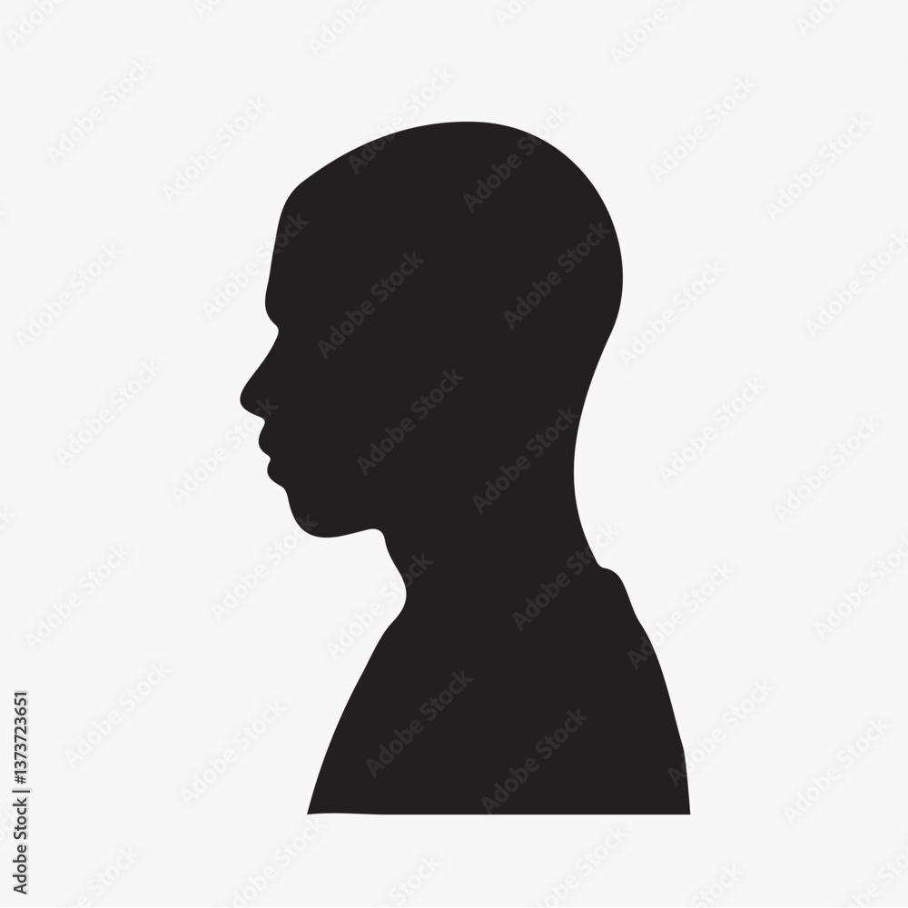 Poster silhouette of anonymous person isolated element vector