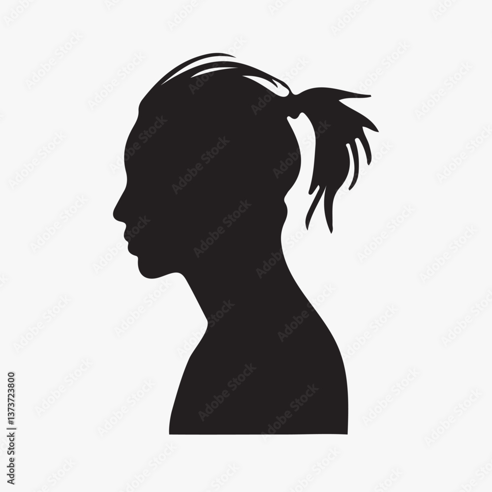 Poster silhouette of anonymous person isolated element vector