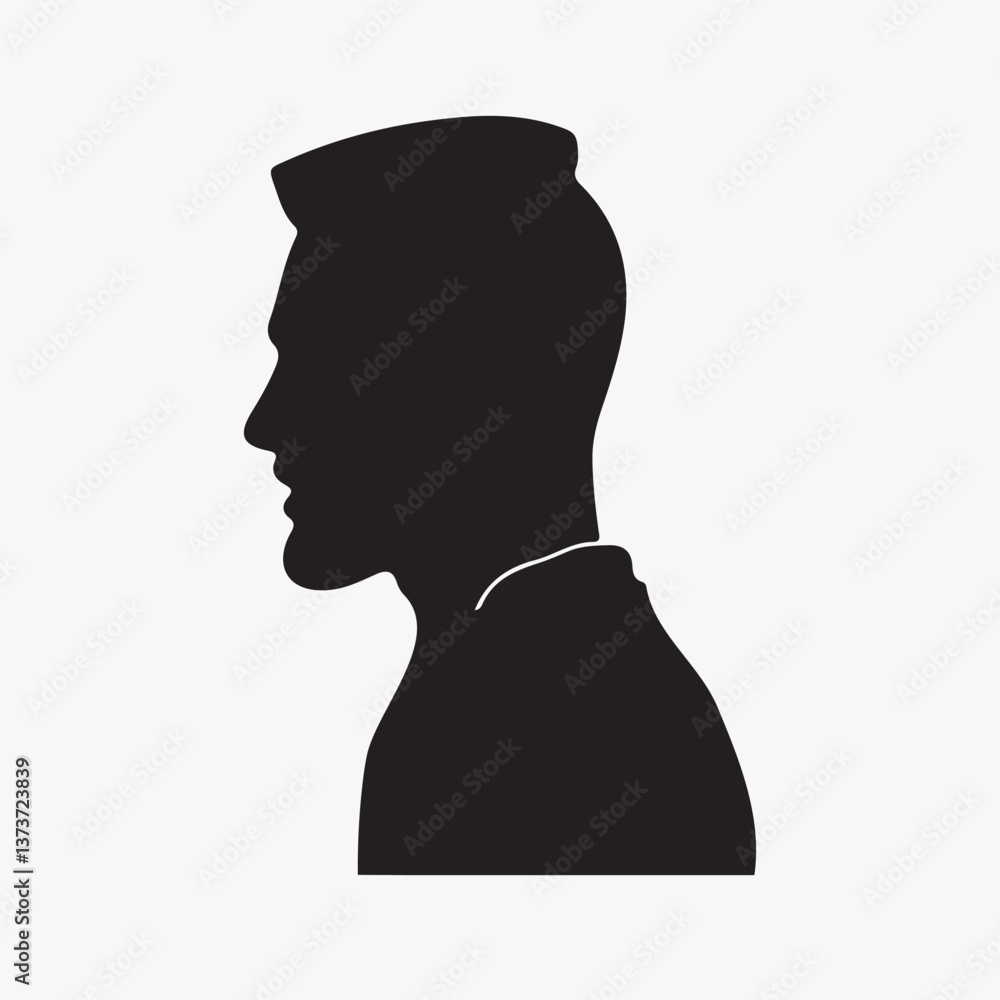Poster silhouette of anonymous person isolated element vector