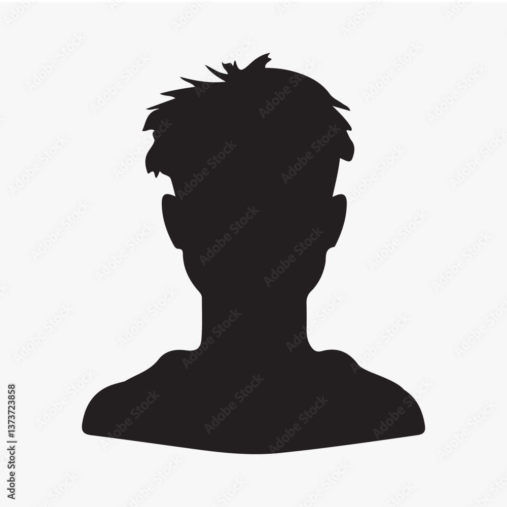 Poster silhouette of anonymous person isolated element vector