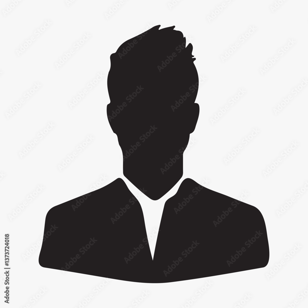 Poster silhouette of anonymous person isolated element vector