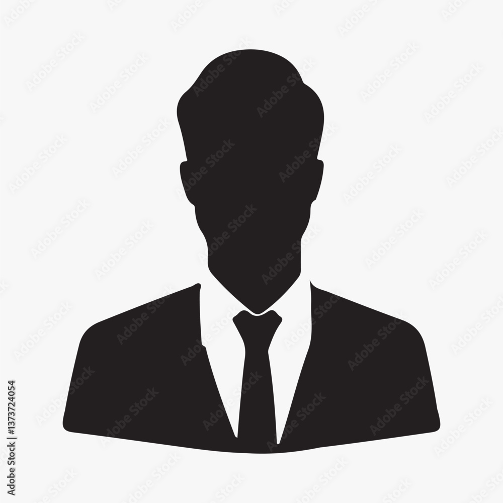 Poster silhouette of anonymous person isolated element vector