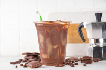 Viral Cracking Chocolate Latte drink