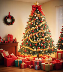 christmas tree with gifts