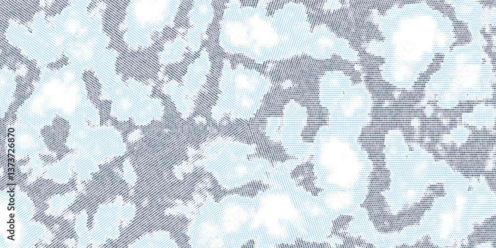 Wall mural points in noisy chaotic texture. abstract color dots on white background.