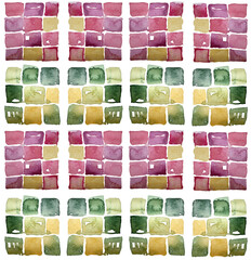 watercolor abstract, pattern, square, cube