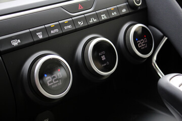 New car Climate Controls. Car air conditioning control. AC Temperature Panel Board. Dual Digital...