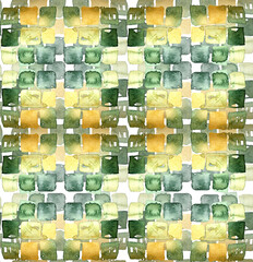 watercolor abstract, pattern, square, cube