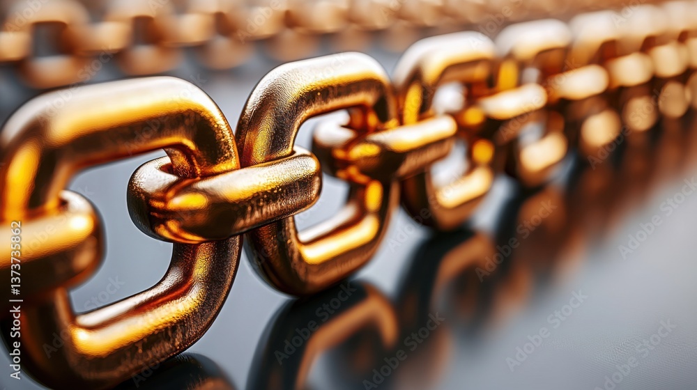 Poster simple chain depicting fundamental connections in blockchain-based workflow zones and digital infras
