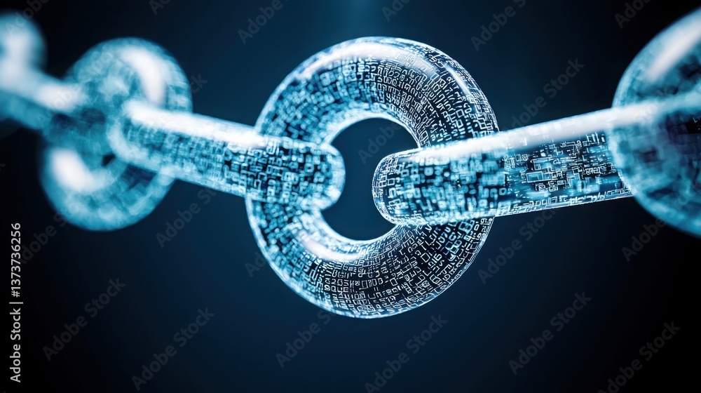 Poster a chain with a key representing security and access in the blockchain business network environment