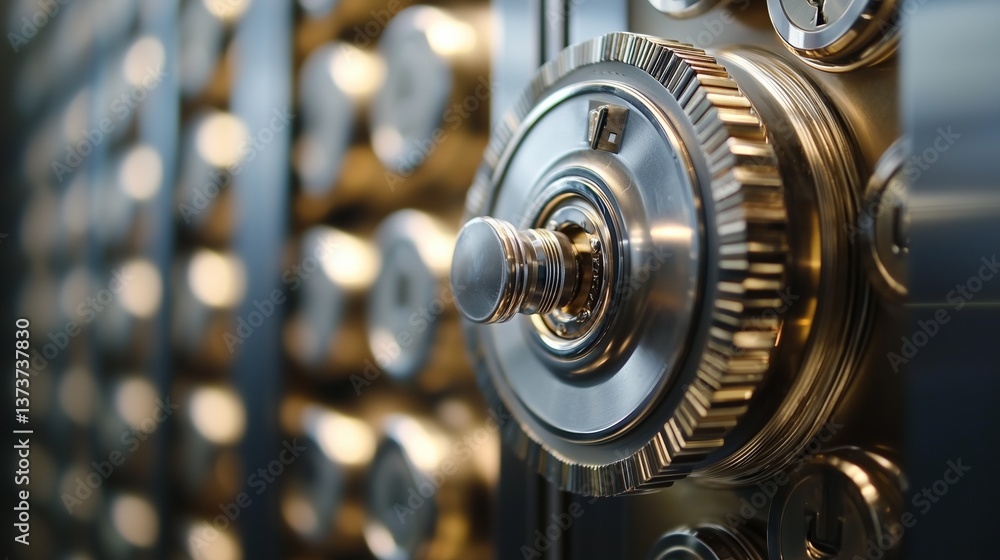 Aufkleber a secure vault door symbolizes data protection and secure storage.
