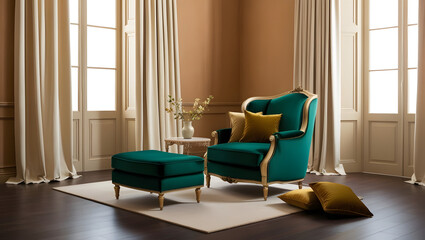 modern living room with a window