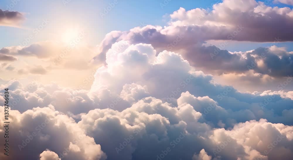 Poster beautiful clouds in sky animation timelapse background new beautiful stock video footage animation a