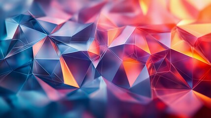 A stunning abstract background featuring intricate geometric shapes in vivid blue and orange hues, perfect for modern design projects.