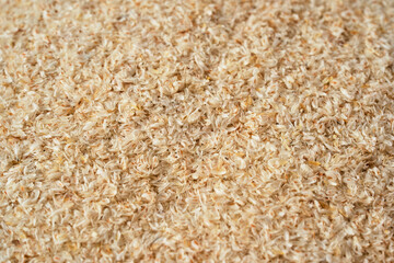 closeup pile of psyllium husk background texture