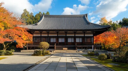 Ninna-Ji Temple, Kyoto, Japan: Miedo Hall Exterior in Asian Religious Culture