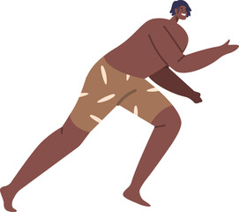 Man playing summer beach game