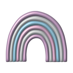 Fototapeta premium Colorful rainbow shape Intersex pride flag Happy pride day LGBTQ community Pride Month Vector 3d clipart for posters, stickers, logo, cards