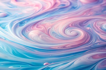 Obraz premium Soft Pastel Liquid Paint Swirl in Water - 8K Calming Art