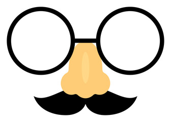 鼻メガネのイラスト