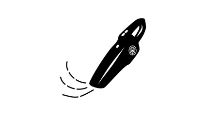 Mini Handheld Vacuum Cleaner, black isolated silhouette