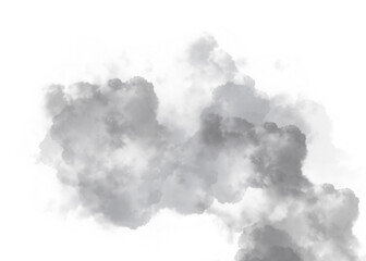 fluffy cloud isolated on transparency background