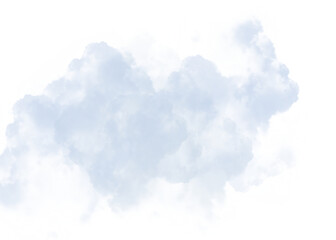blue sky and fluffy cloud isolated on transparency background