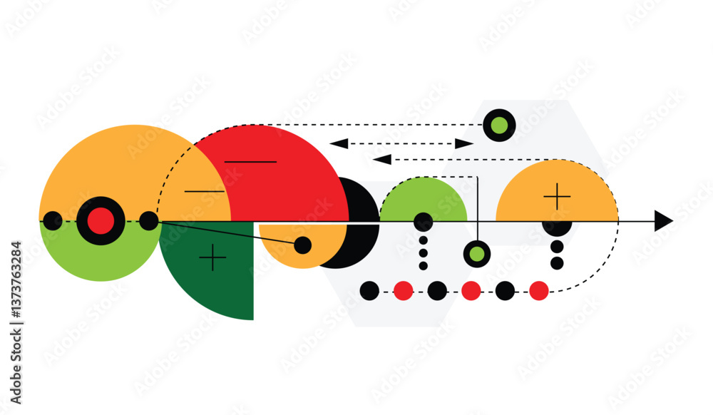 Fototapete hi tech engineering scheme design element multi colored. graphic design elements and resources for w