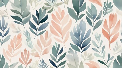 seamless pattern with leaves