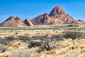 Namibia. Spizkoppe granite peaks in the Namib Desert