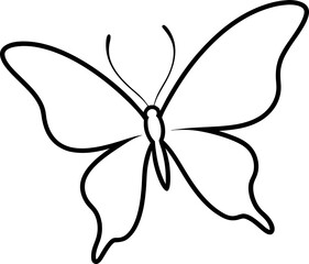 butterfly sketch white background art