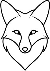 fox head sketch white background