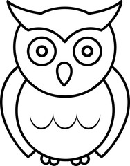 owl coloring pages white background art