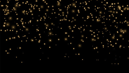 sparkling golden magic dust particles.