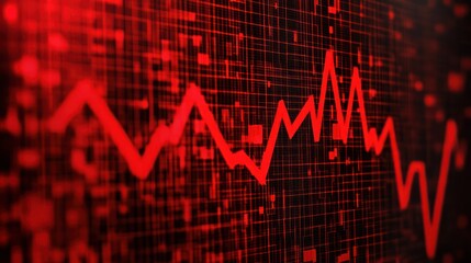 Bankruptcy crisis unfolds financial distress in the stock market abstract data visuals digital environment
