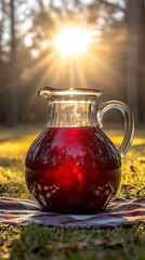Red Drink Outdoors Sunlit