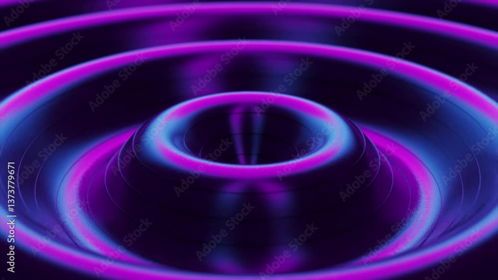 Poster smooth concentric circles expanding and contracting, generating mesmerizing visual rhythms through v