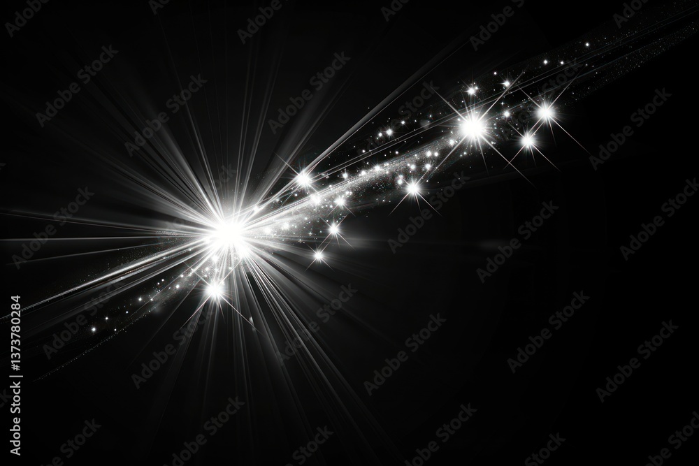 Canvas Prints radiant starburst with sparkling trails