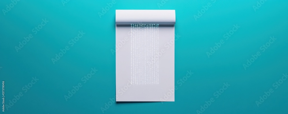 Poster income tax return system concept. minimalist notepad on a blue background with printed notes.