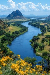 Fototapeta premium River Valley Landscape Vista