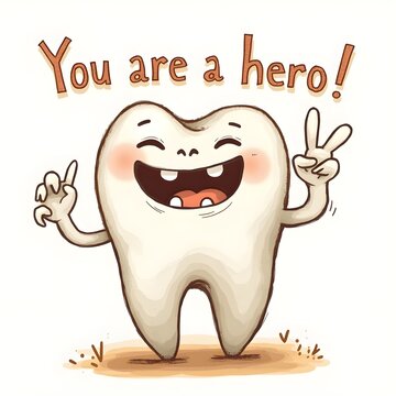 illustrations for stickers in dentistry