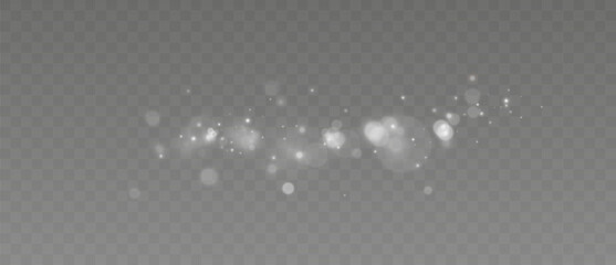 Decoration made of bright shimmering particles. Bright glitter dust. Festive light effect.	
