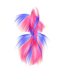 abstract red and blue line