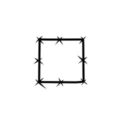 barbed wire geometric shape