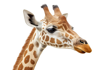 Naklejka premium majestic giraffe isolated on transparent white background