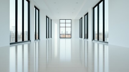 Stunning Modern Office Space with Expansive Windows, Ideal for Commercial Real Estate Brokers Showcasing to Potential Tenants
