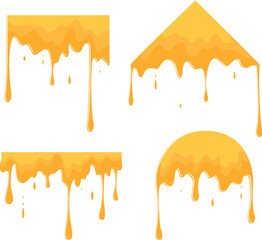 Streams and sprays of sweet golden honey