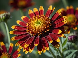 Explore the Bold Beauty of the Indian Blanket Flower: A Stunning Wildflower with Vibrant Red and Yellow Petals, Symbolizing Strength, Resilience, and the Spirit of the American Southwest