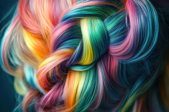 Rainbow Elegance &ndash; Creative Color Explosion Hairstyle